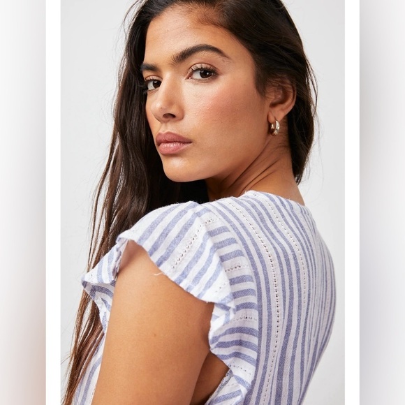 Rails Striped V-Neck Mini Dress - Picture 4 of 10